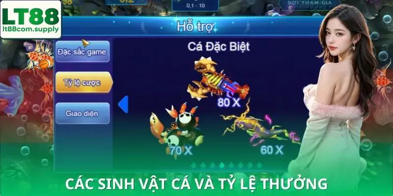 Các loài sinh vật đặc biệt tại bắn cá Long Vương